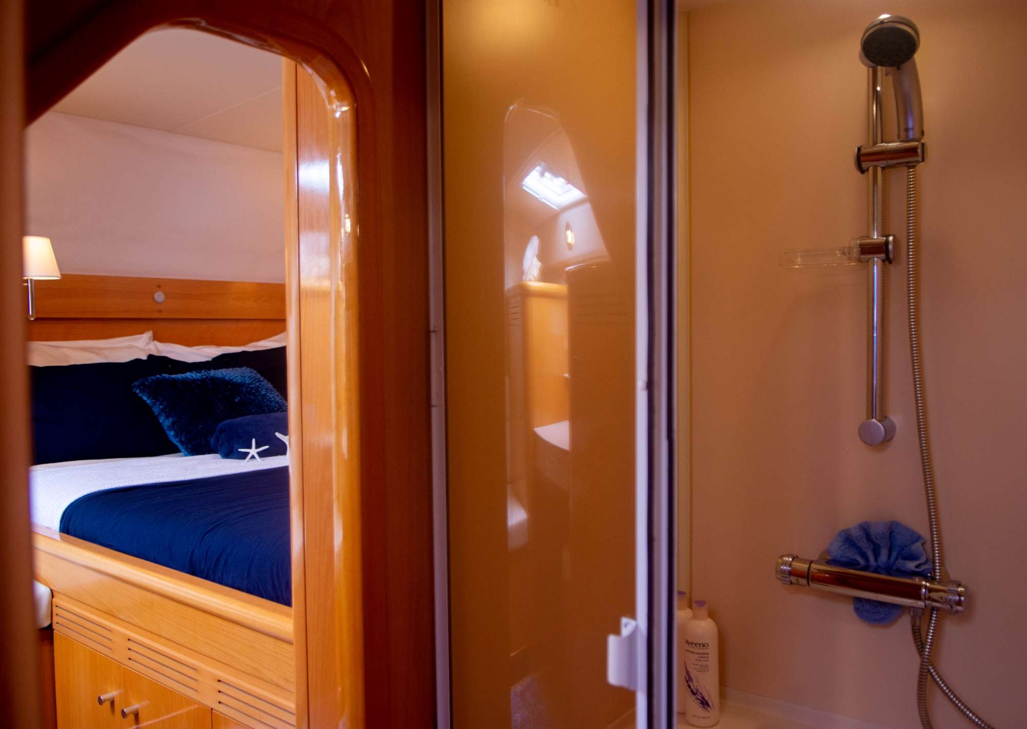 Felicia Crewed Catamaran Charters Separate Shower