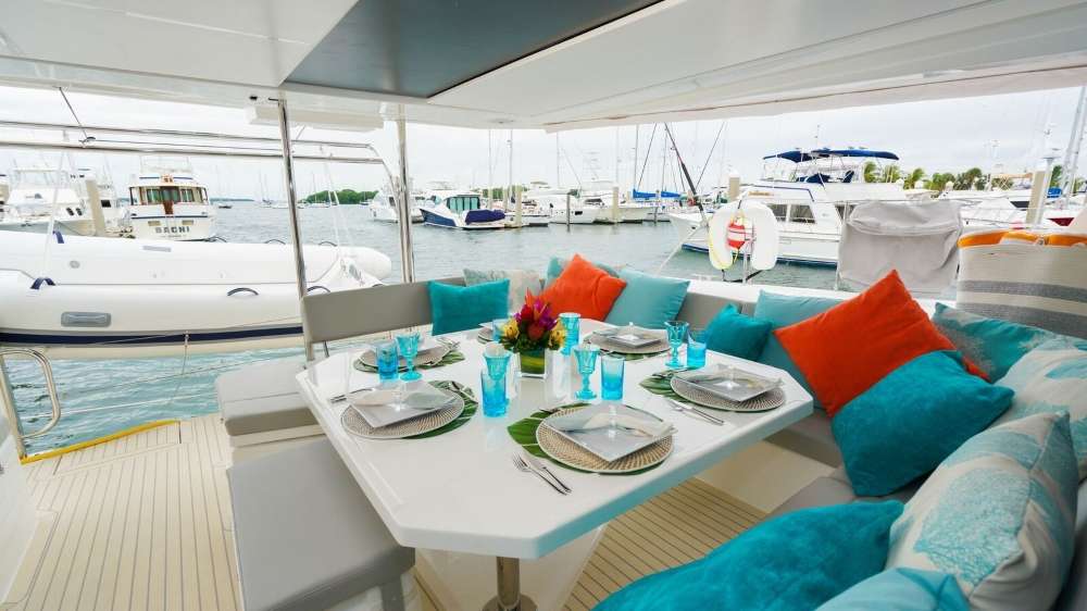 Moon Blossom Crewed Yacht Outdoor Dining