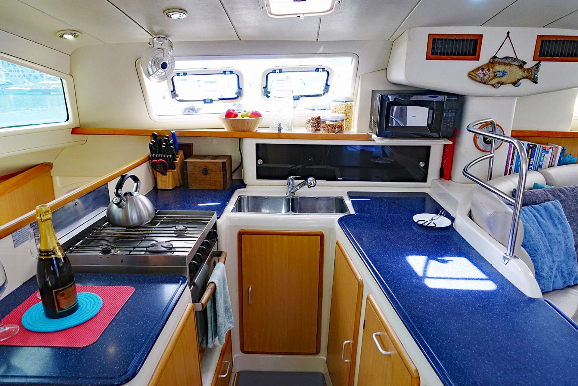 Kuma Too Crewed Yacht Charter Galley