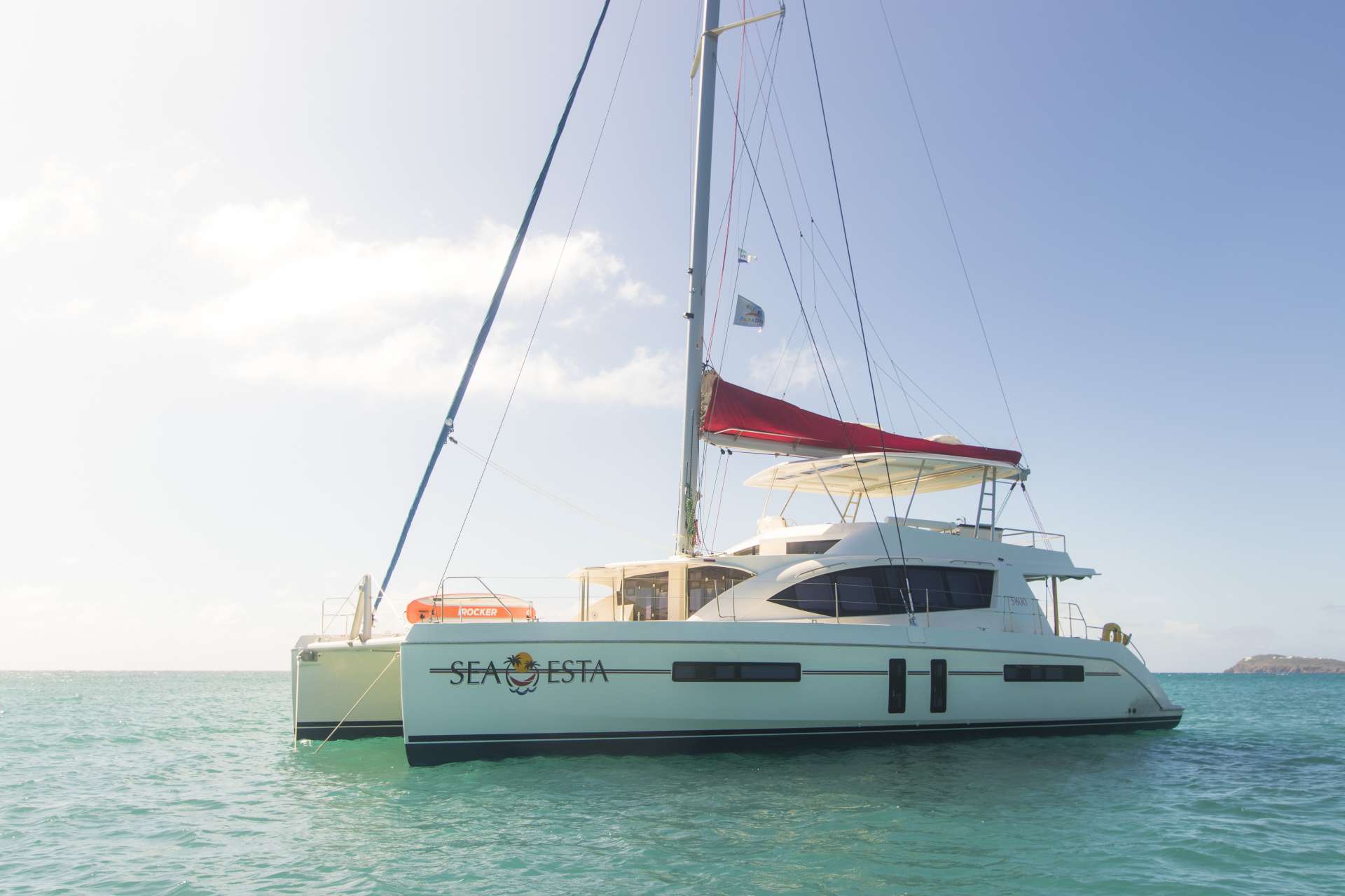 Sea Esta Crewed Catamaran at Anchor