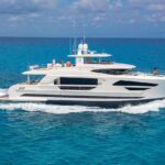 Midnight Moon Luxury Crewed Horizon 85 Yacht Charters Cruising the Bahamas