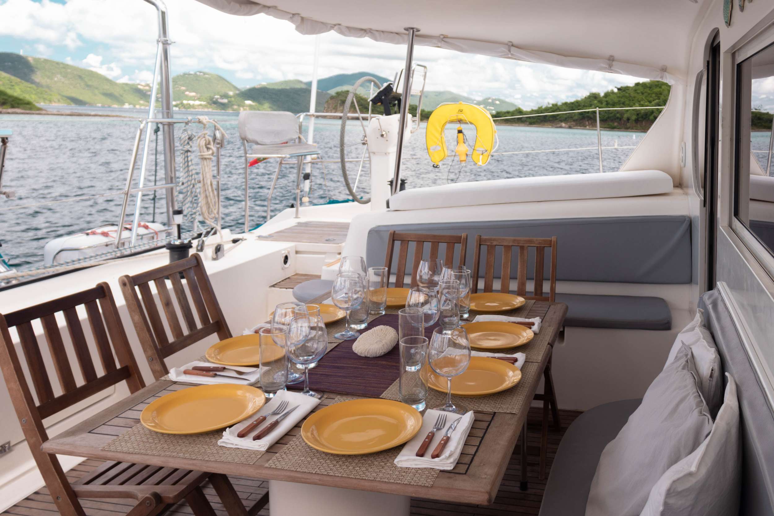 Nemo Crewed Catamaran Charters Outdoor Dining