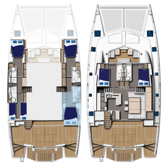 The Annex Crewed Catamaran Charters Layout