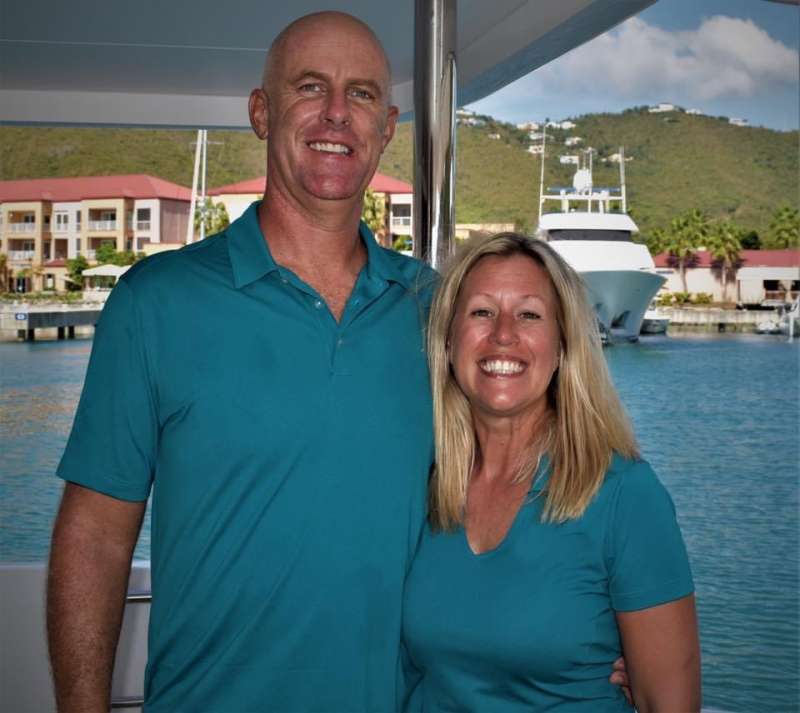 Sea Boss Horizon 60 Crewed Powercat Charters Captain Stu Mackie and Chef Hannah Angel