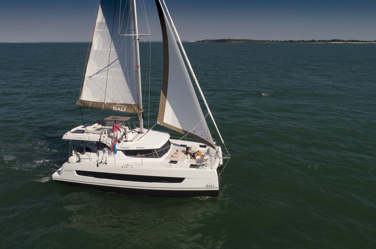 BVI Yacht Charters Bali Catspace Split Decision Catamaran in the BVI