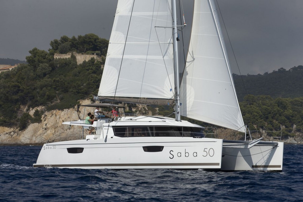 Saba 50 Catamaran Valhalla in the BVI