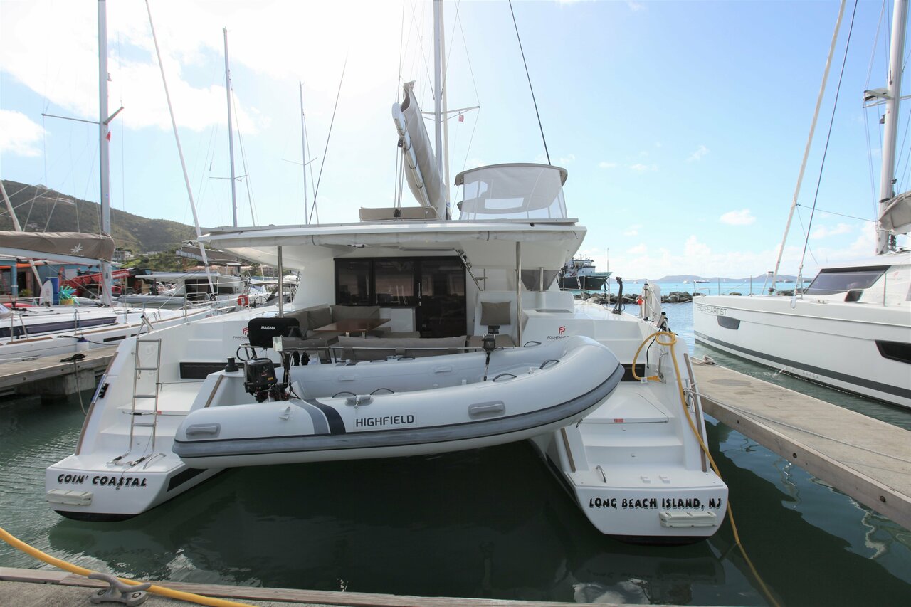 Helia 44 Catamaran Goin Coastal in the BVI