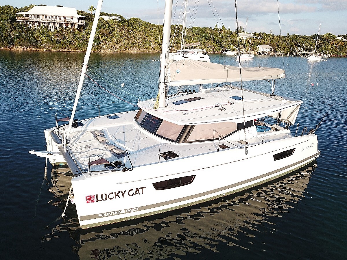 Fontaine Pajot Lucia 40 Lucky Cat Catamaran in the BVI