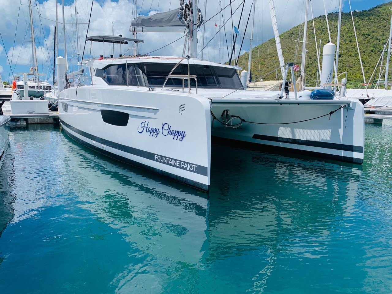 Fountaine Pajot Isla 40 Catamaran Quatuor Hoppy Choppy in BVI