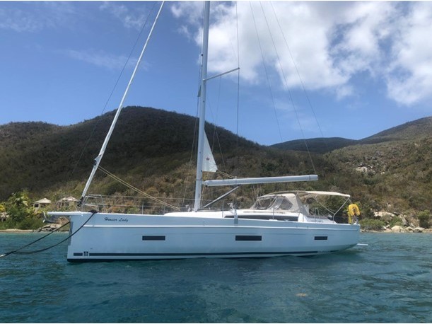 Dufour 430 Monohull Hoosier Lady in BVI