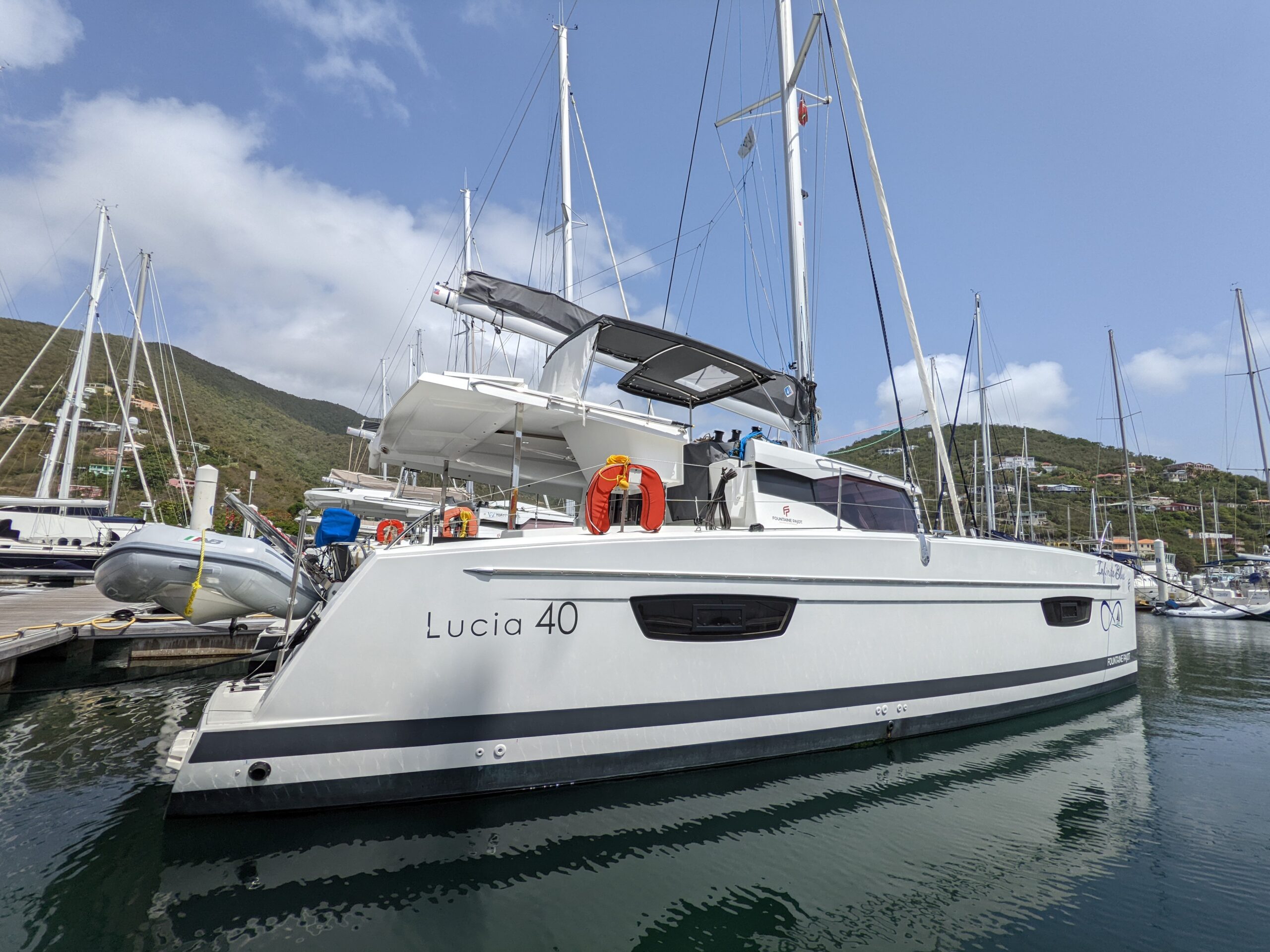 Fountaine Pajot Lucia 40 Catamaran Infinite Blue in the BVI