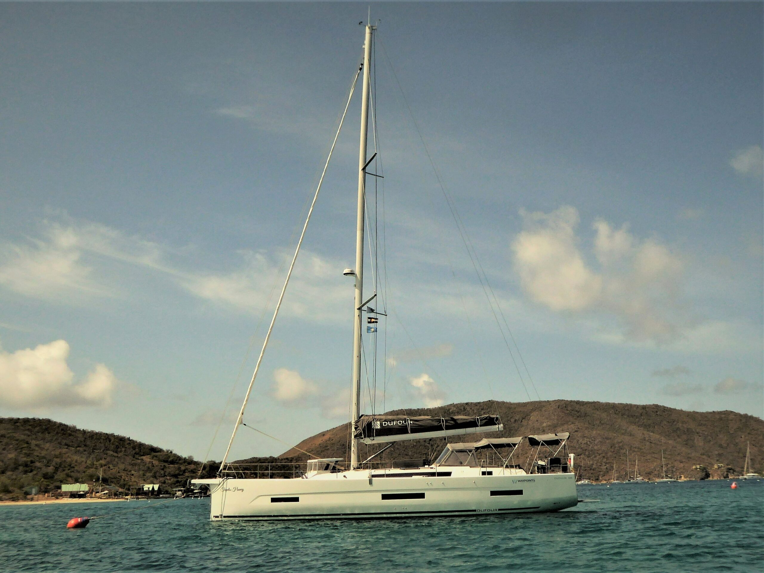 Dufour 530 Monohull Tupelo Honey in the BVI