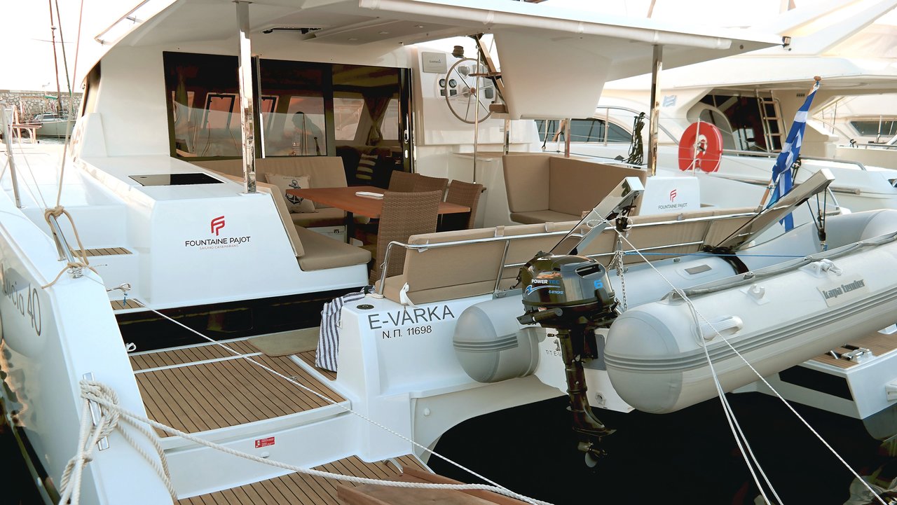 Fyly Yachting and Travel Fountaine Pajot Lucia 40 E-Varka Catamaran in Athens