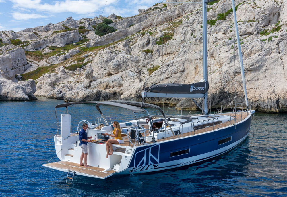 Dufour 530 Monohull Steel Away in the BVI