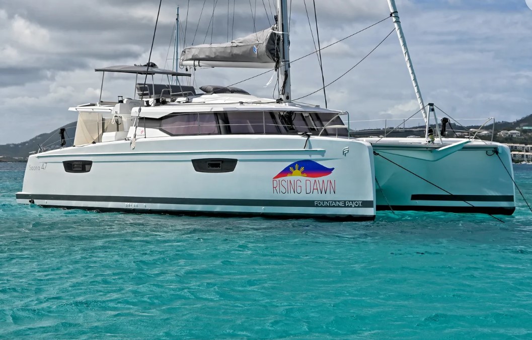 Fountaine Pajot Saona 47 Quintet Catamaran Rising Dawn in USVI