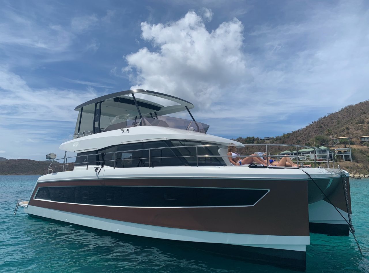 Fountaine Pajot 48' Elysium Power Catamaran in the BVI