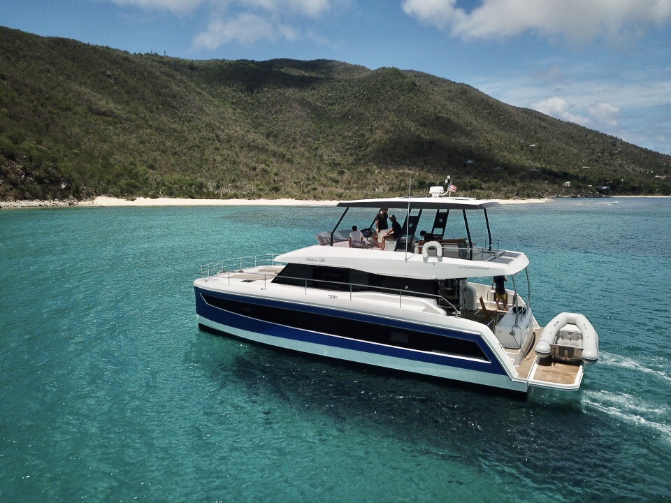 Fountaine Pajot 48' Southern Mist Power Catamaran in the BVI