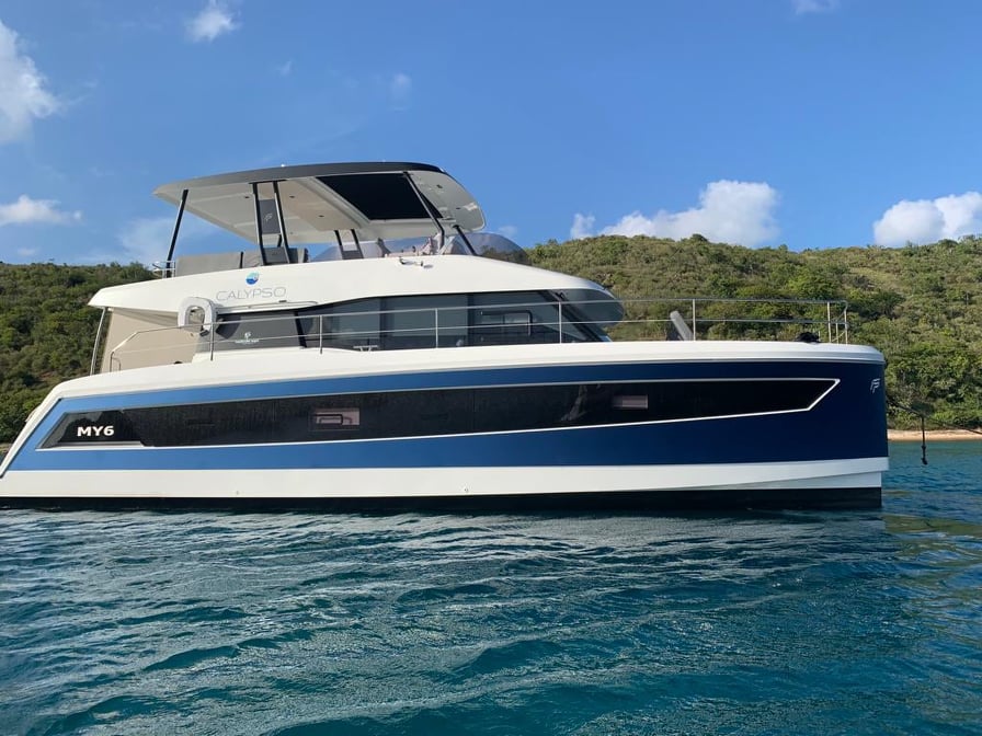 Fountaine Pajot 48' Calypso Power Catamaran in the BVI