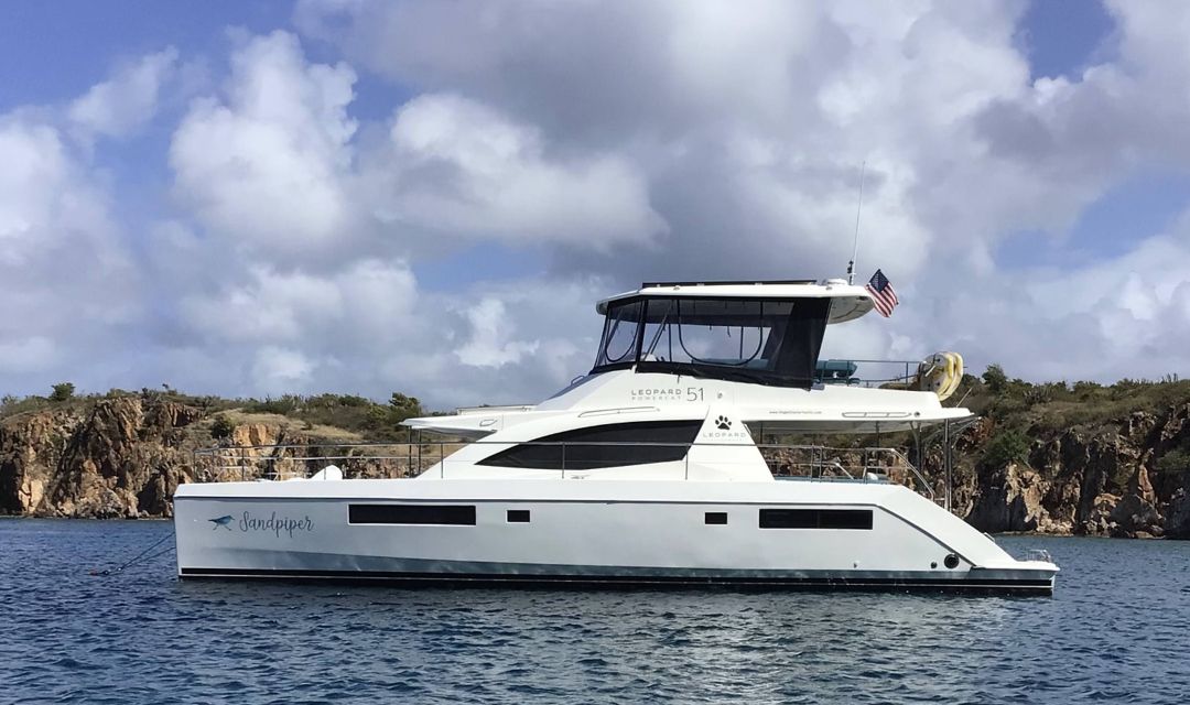 Leopard 51 Sandpiper Power Catamaran in the BVI