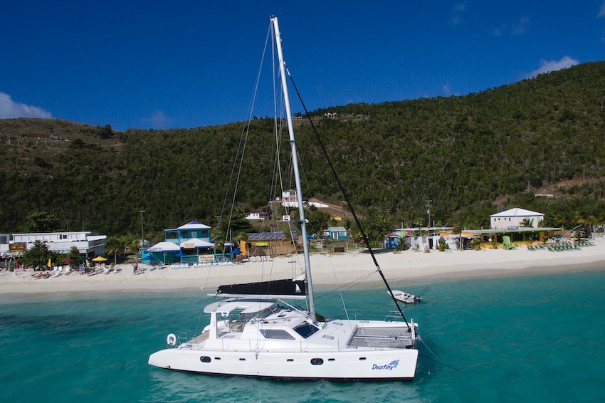 Voyage 480 Destiny Catamaran in the BVi