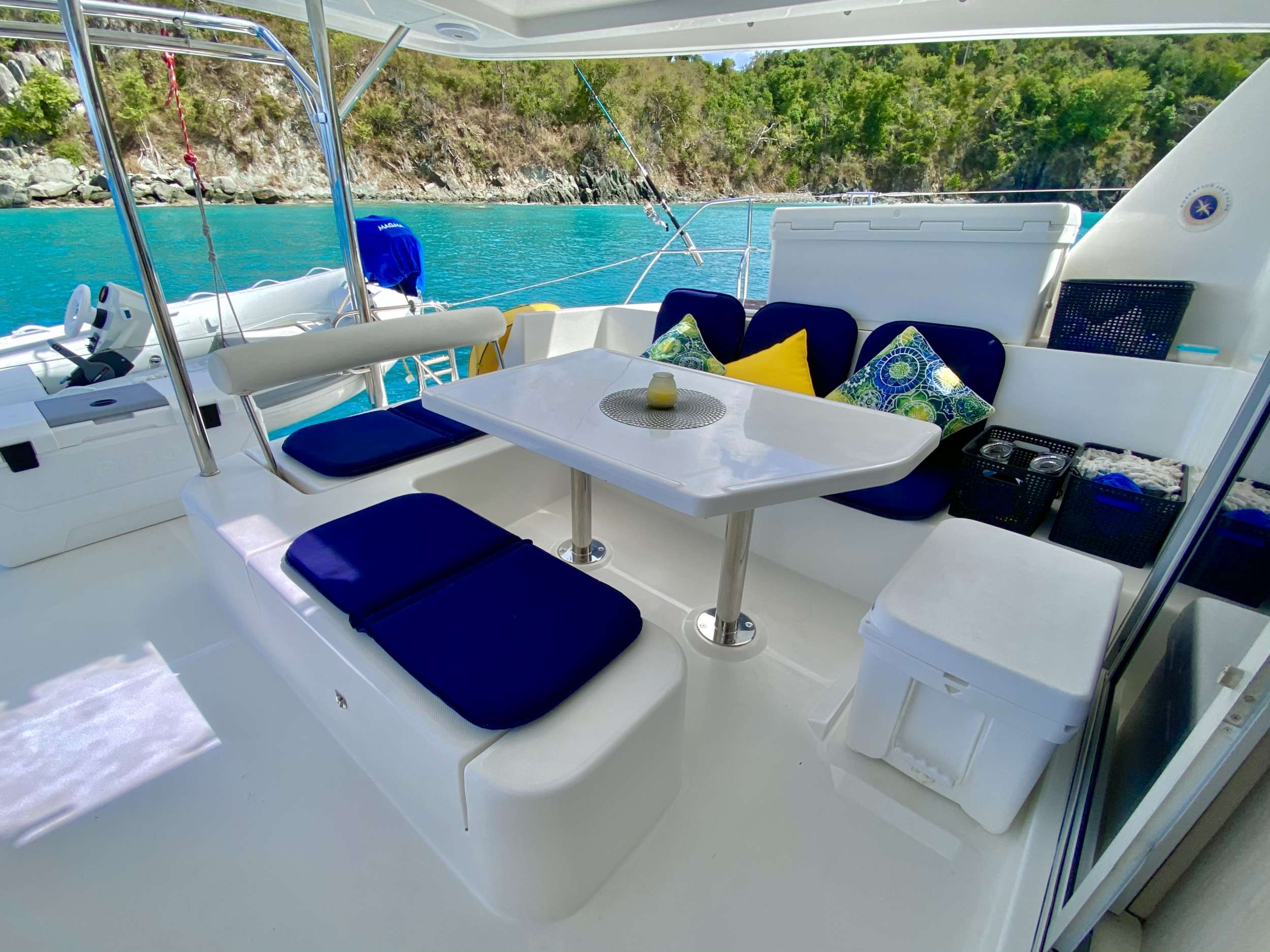 Let's Play Two Crewed Catamaran All Inclusive Charters Outdoor Dining