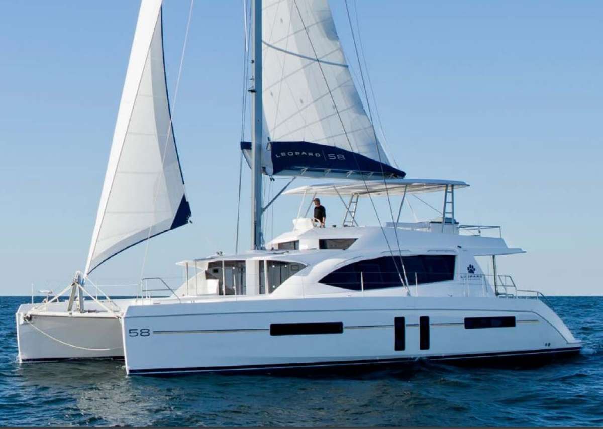 Emysa Crewed Leopard 58 Catamaran Charter Sailing the BVI