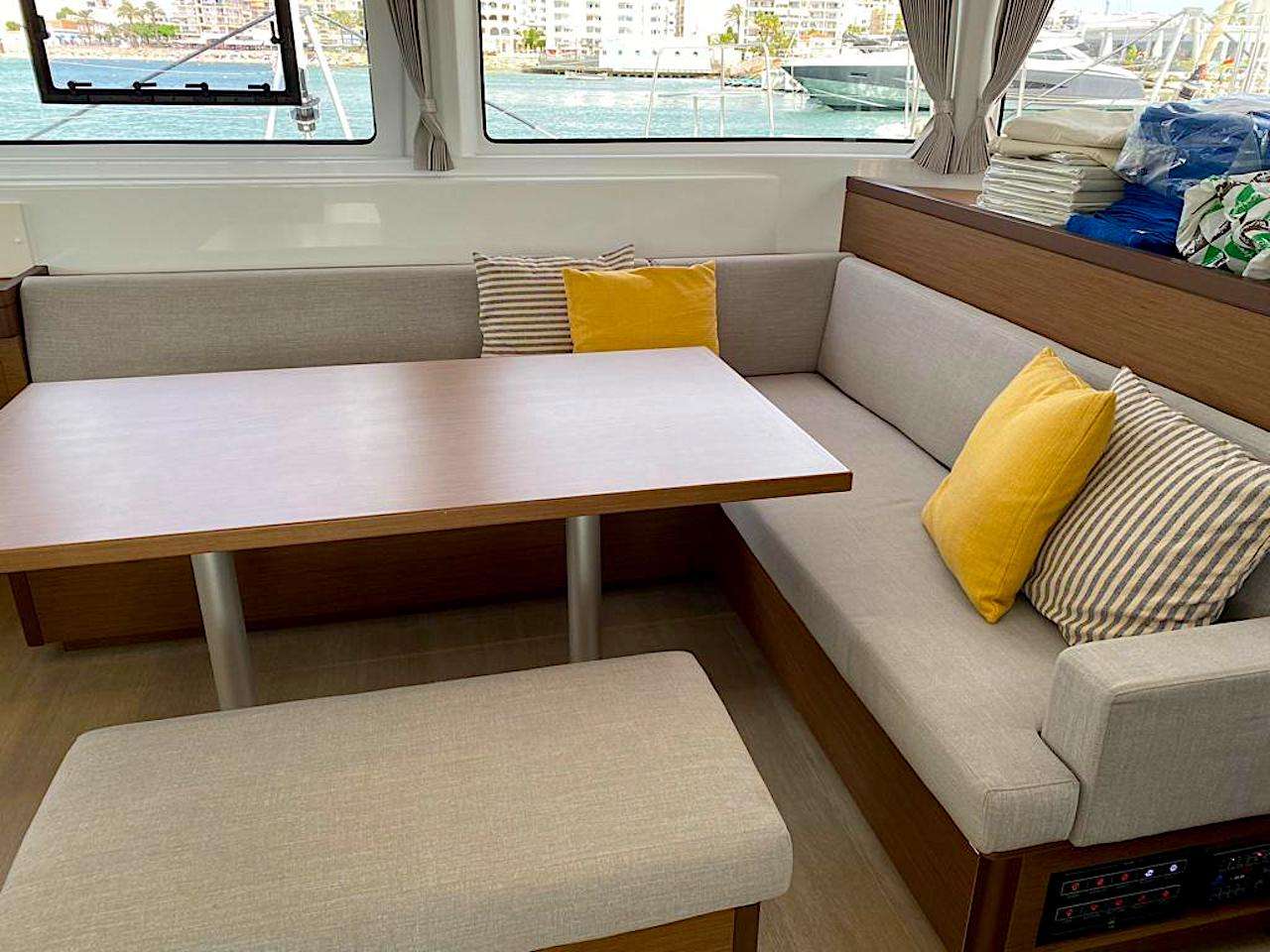 Saramimi Crewed Catamaran Charter Inside Dining