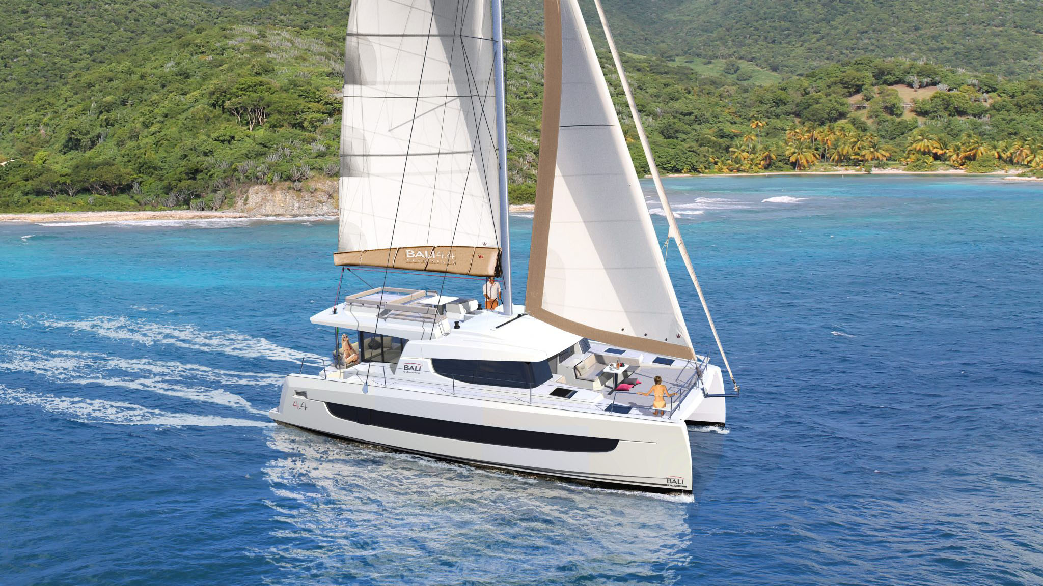 Bali 4.4 Catamaran Here and Now in the BVI