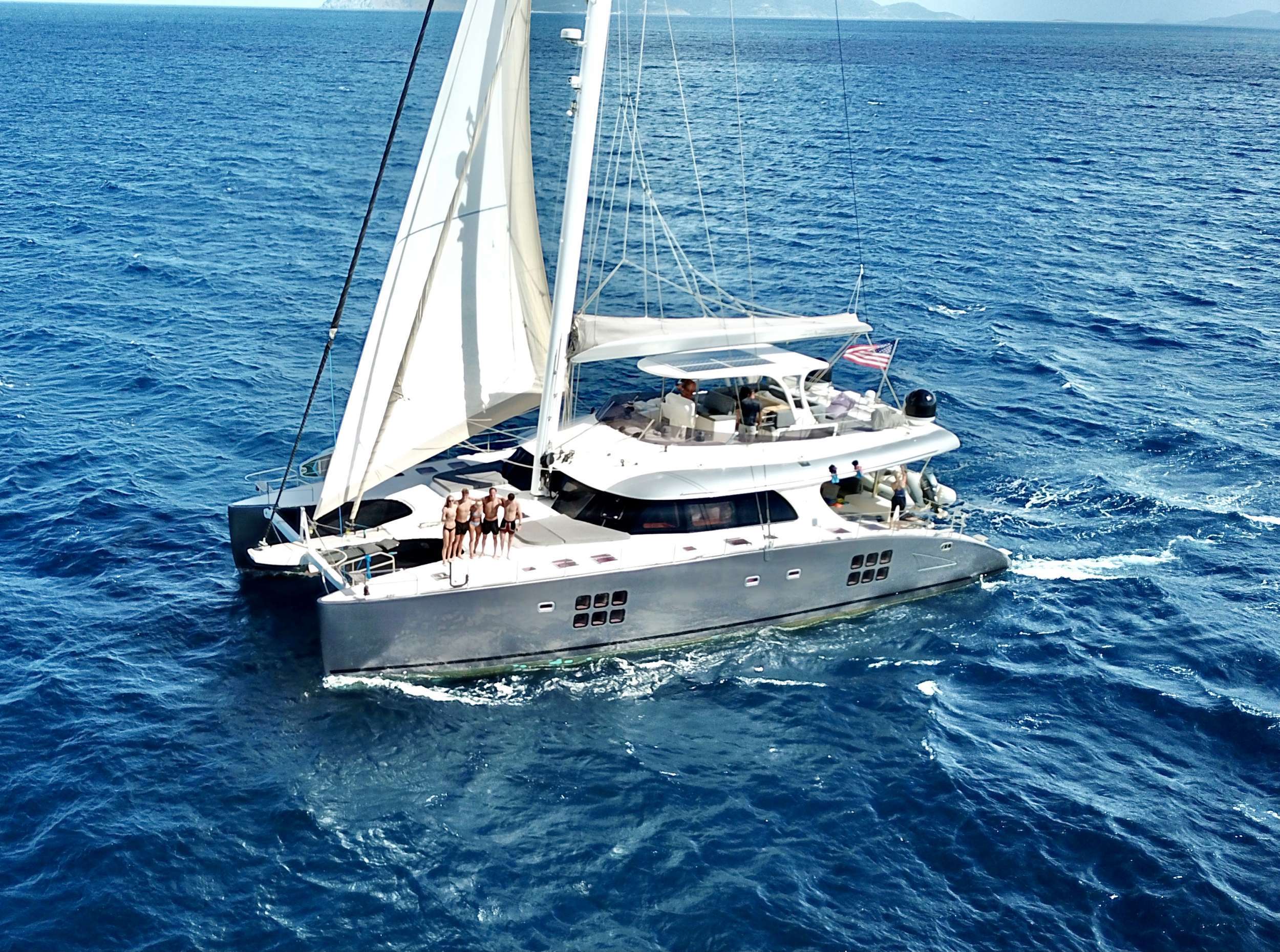 Excess Crewed Catamaran Charter Sailing in the BVI