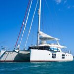 Euphoria Crewed Catamaran Charter Anchored in the Virgin Islands