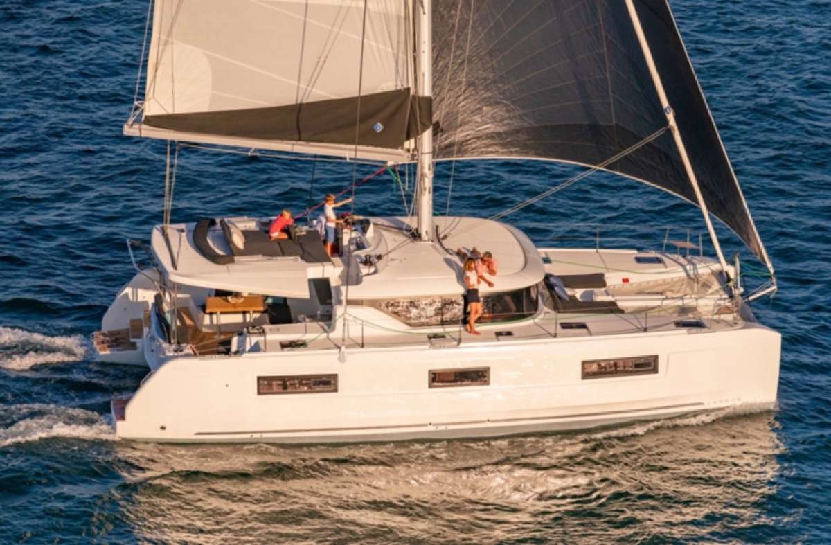 Falcor II Crewed Catamaran Charter Sailing in the USVI