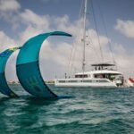 Ocean View Crewed Catamaran Charter Kite Surfing in the Virgin Islands