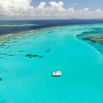 Groovy Crewed Catamaran Charter Anchored in the Tobago Cays