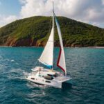 Sol Seeker crewed Leopard 44 catamaran charter sailing in the USVI