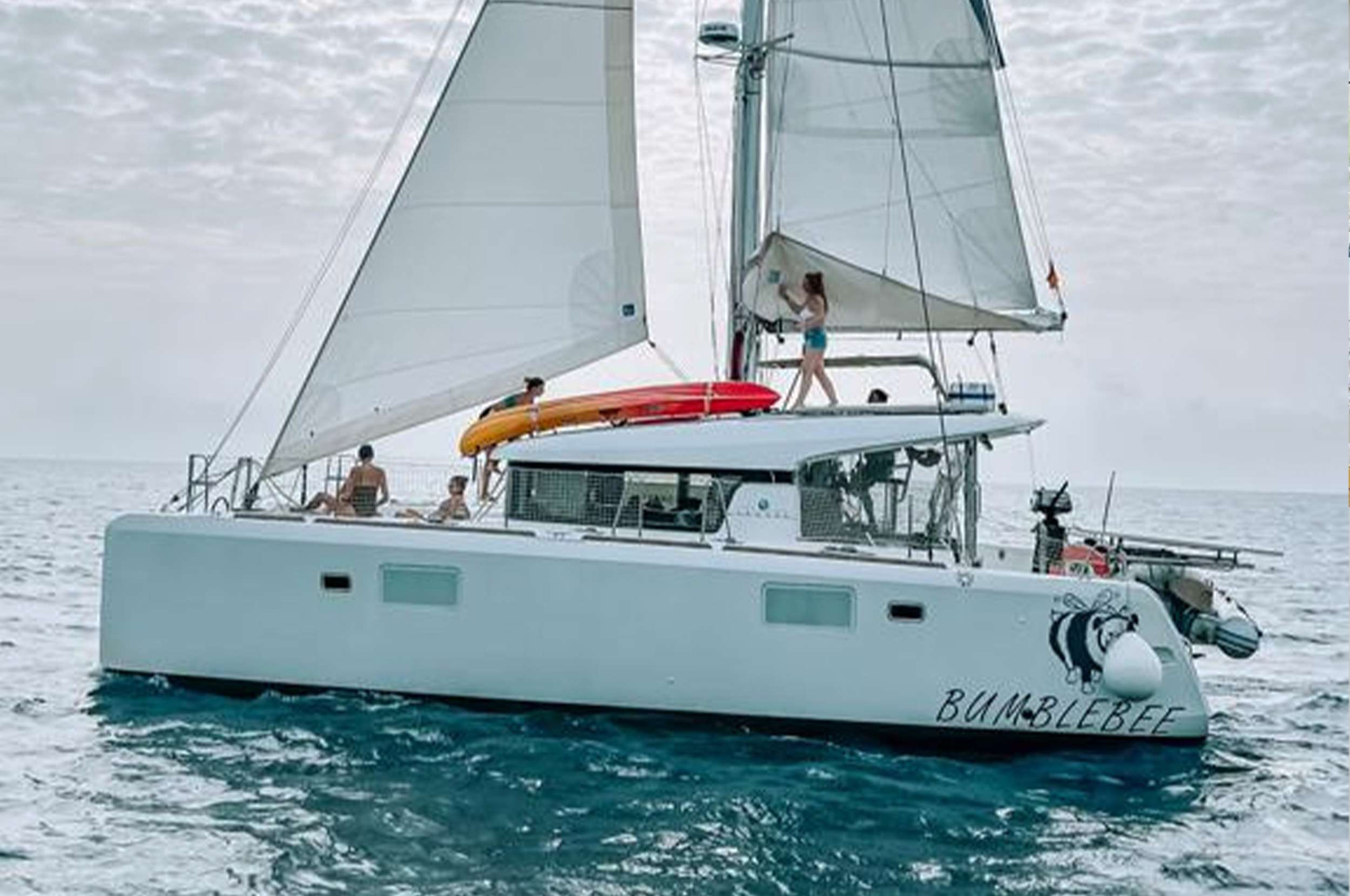 Bumblebee Crewed Catamaran Charter Sailing in the Grenadines