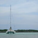 Physalia crewed Lagoon 500 catamaran charter anchored in the Virgin Islands.