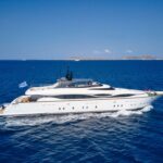 White Knight Luxury Crewed Maiora 129 Yacht Charter Cruising Greece