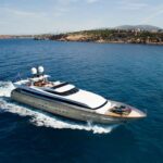 Loana luxury crewed Baglietto 114 motor yacht charter cruising in Greece