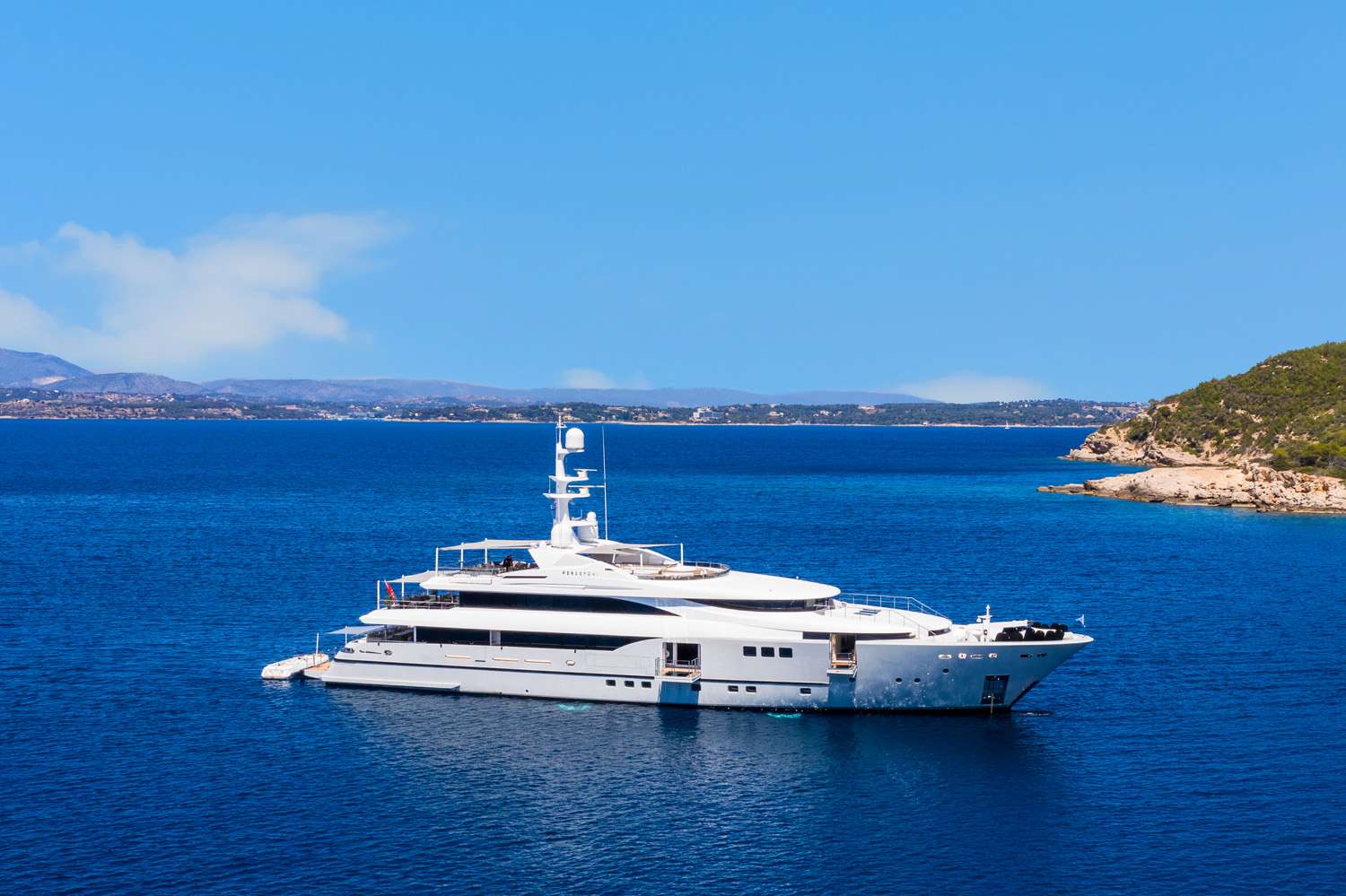 Persefoni I luxury crewed motor yacht charter cruising in Greece
