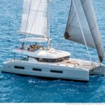 Valium 55 crewed Lagoon 55 catamaran charter sailing in Greece