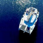 High Five Crewed Sanya 57 Catamaran Charter Sailing in Greece