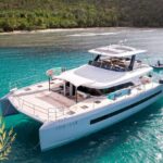 C'est la Vie Crewed Lagoon Sixty 7 Powercat Charters Cruising the BVI