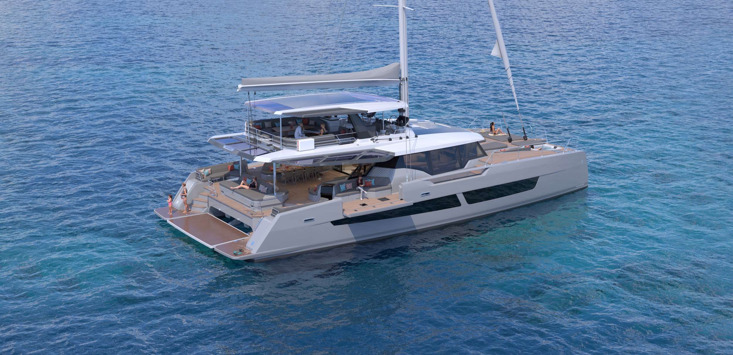 Ad Astra Crewed Fountaine Pajot 80 Catamaran Charter in Greece