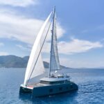 Genny Crewed Sunreef 80 Catamaran Charter Sailing in Greece