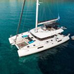 Moya Crewed Lagoon 560 Catamaran Charter Saiing in Greece