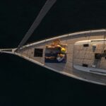 Izanami Crewed Beneteau First 53 Yacht Charter Anchored in Greece