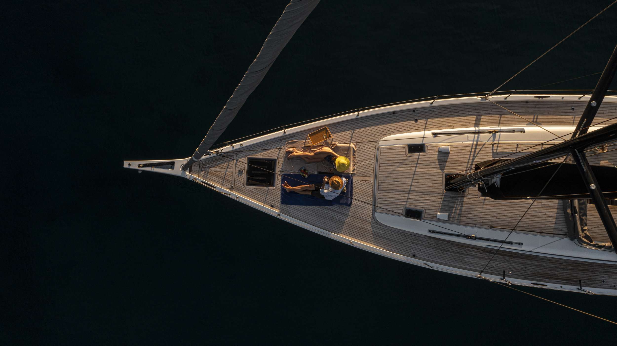 Izanami Crewed Beneteau First 53 Yacht Charter Anchored in Greece