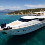 Alegria Crewed Sanlorenze 82 Motoryacht Charter Cruising in Greece