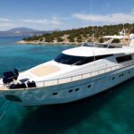 Alegria Crewed San Lorenzo 82 Motoryacht Charter Cruising Greece
