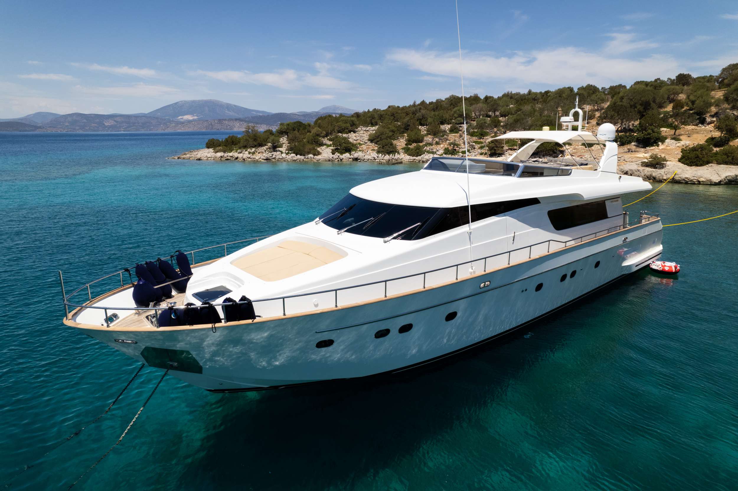 Alegria Crewed Sanlorenze 82 Motoryacht Charter Cruising in Greece